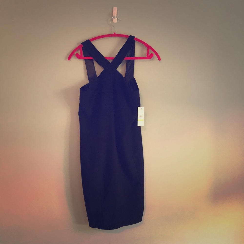 Laundry Halter Knee Length Dress Black
